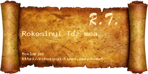 Rokosinyi Tímea névjegykártya